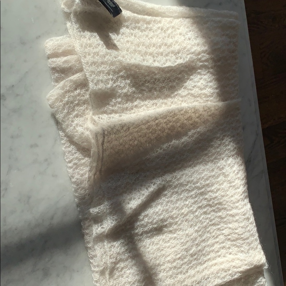White Eileen Fisher mohair shawl